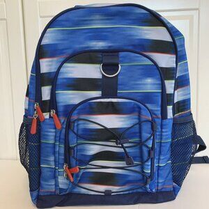Pottery Barn Teen Backpack Bookbag Boys Blue Stripes Pattern Photo Sample Large